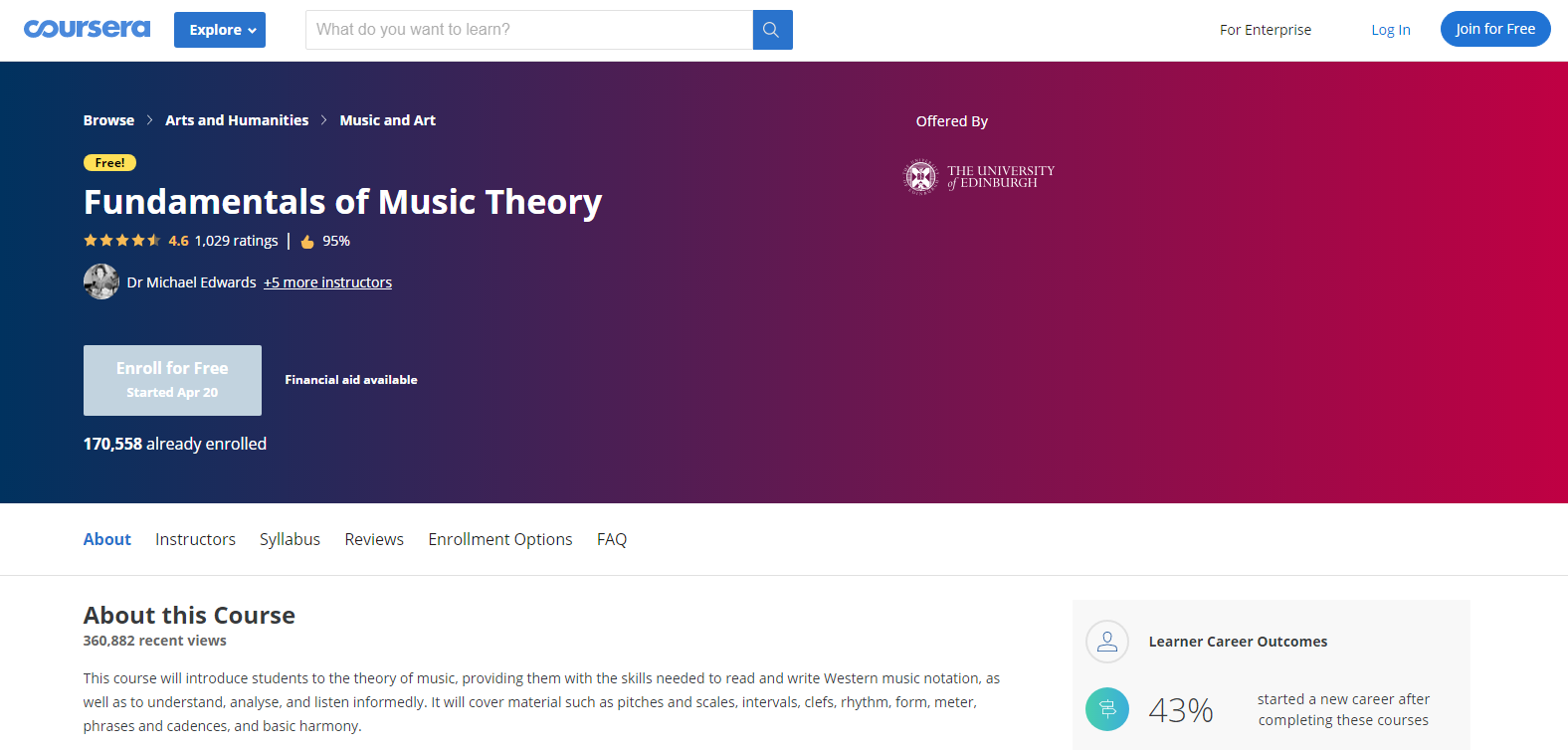 Coursera Music Courses